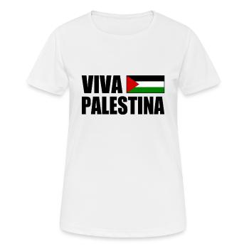 Viva palestina - Women's Breathable T-Shirt - white - Front - AI Model Female 172 dark (172cm)
