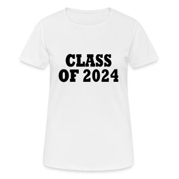 Class of 2024 - Women's Breathable T-Shirt - white - Front - AI Model Female 172 dark (172cm)
