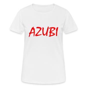 Azubi - Frauen T-Shirt atmungsaktiv - Weiß - Vorne - AI Model Female 172 dark (172cm)