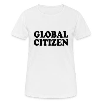 global citizen - T-shirt respirant Femme - blanc - Devant - AI Model Female 172 dark (172cm)