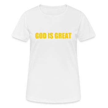 god is great - Frauen T-Shirt atmungsaktiv - Weiß - Vorne - AI Model Female 172 dark (172cm)