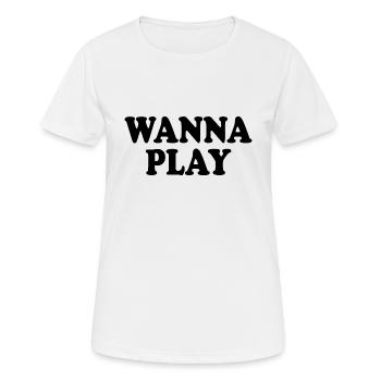 Wanna play - Frauen T-Shirt atmungsaktiv - Weiß - Vorne - AI Model Female 172 dark (172cm)