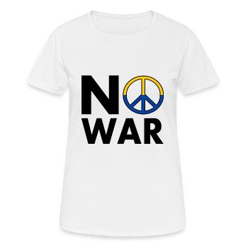 No war - T-shirt respirant Femme - blanc - Devant - AI Model Female 172 dark (172cm)