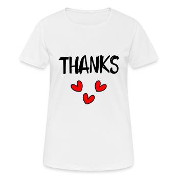 VIELEN DANK. DANKE. VIELEN DANK. JAHRESTAG. GEBURT. - Frauen T-Shirt atmungsaktiv - Weiß - Vorne - AI Model Female 172 dark (172cm)