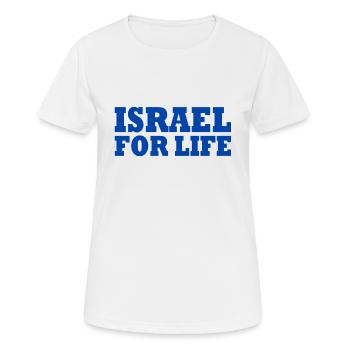 Israël - T-shirt respirant Femme - blanc - Devant - AI Model Female 172 dark (172cm)