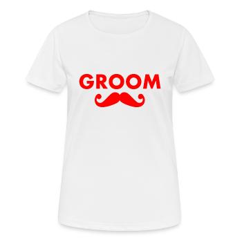 Groom - Frauen T-Shirt atmungsaktiv - Weiß - Vorne - AI Model Female 172 dark (172cm)