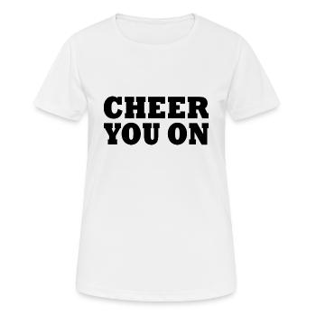 Cheer you on - T-shirt respirant Femme - blanc - Devant - AI Model Female 172 dark (172cm)