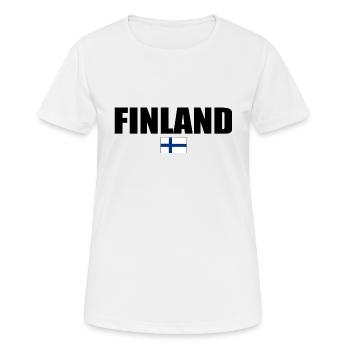 Finnland - Frauen T-Shirt atmungsaktiv - Weiß - Vorne - AI Model Female 172 dark (172cm)