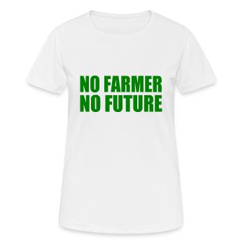 No farmer no future - Women's Breathable T-Shirt - white - Front - AI Model Female 172 dark (172cm)