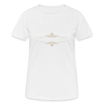 Trennlinien · Headers · Frames - Frauen T-Shirt atmungsaktiv - Weiß - Vorne - AI Model Female 172 dark (172cm)