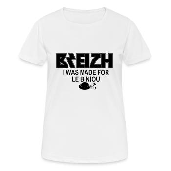 breizh - Frauen T-Shirt atmungsaktiv - Weiß - Vorne - AI Model Female 172 dark (172cm)