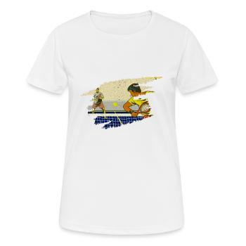 Padel cadeau Padel Tennis Padel - T-shirt respirant Femme - blanc - Devant - AI Model Female 172 dark (172cm)