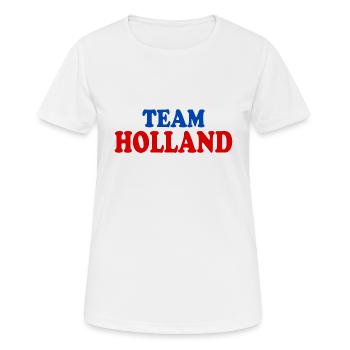 Holland - Frauen T-Shirt atmungsaktiv - Weiß - Vorne - AI Model Female 172 dark (172cm)