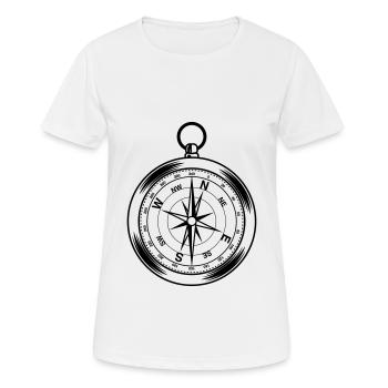 kompass symbol form - Frauen T-Shirt atmungsaktiv - Weiß - Vorne - AI Model Female 172 dark (172cm)