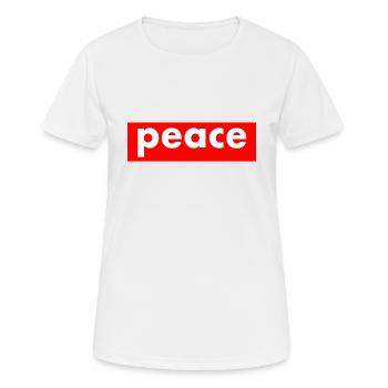 Peace - Frauen T-Shirt atmungsaktiv - Weiß - Vorne - AI Model Female 172 dark (172cm)