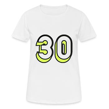 30 JAHRE. 30-JÄHRIGES JUBILÄUM. GEBURTSTAG 30 JAHRE. 30 - Frauen T-Shirt atmungsaktiv - Weiß - Vorne - AI Model Female 172 dark (172cm)
