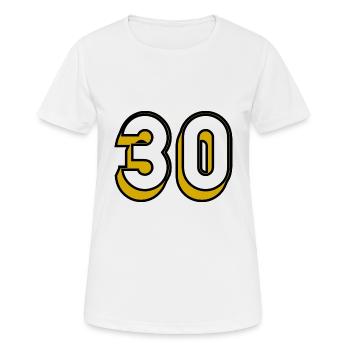30. 30 YEARS. 30TH ANNIVERSARY. 30 YEARS ANNIVERSARY - Women's Breathable T-Shirt - white - Front - AI Model Female 172 dark (172cm)