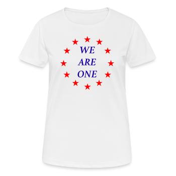 Pro EU Anti Brexit We are One We are One - Women's Breathable T-Shirt - white - Front - AI Model Female 172 dark (172cm)