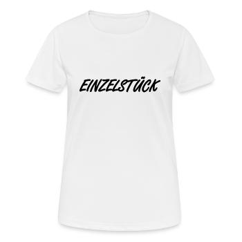 Einzelstück - Frauen T-Shirt atmungsaktiv - Weiß - Vorne - AI Model Female 172 dark (172cm)