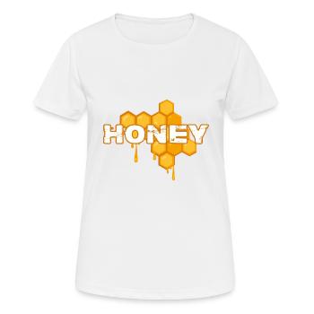 Beekeeper Honey King Honey-Queen Bee Honey - Women's Breathable T-Shirt - white - Front - AI Model Female 172 dark (172cm)