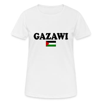 Gazawi gaza - T-shirt respirant Femme - blanc - Devant - AI Model Female 172 dark (172cm)