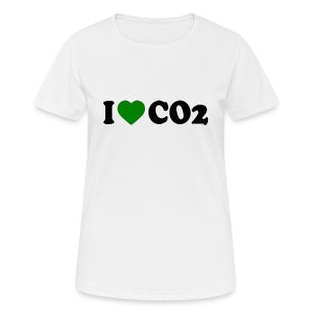 I love co2 - Frauen T-Shirt atmungsaktiv - Weiß - Vorne - AI Model Female 172 dark (172cm)