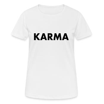 Karma - Frauen T-Shirt atmungsaktiv - Weiß - Vorne - AI Model Female 172 dark (172cm)