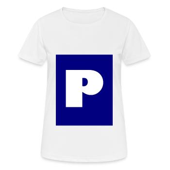 Parking pour les voitures - T-shirt respirant Femme - blanc - Devant - AI Model Female 172 dark (172cm)