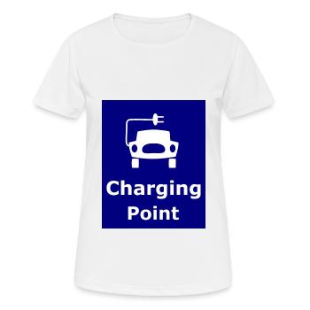 Platz zum Aufladen - Frauen T-Shirt atmungsaktiv - Weiß - Vorne - AI Model Female 172 dark (172cm)