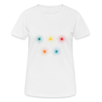 ETOILE. STAR. ETOILES. FÊTE. ANNIVERSAIRE. NOËL. - T-shirt respirant Femme - blanc - Devant - AI Model Female 172 dark (172cm)