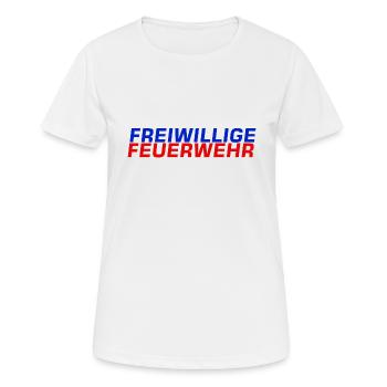 Pompiers volontaires - T-shirt respirant Femme - blanc - Devant - AI Model Female 172 dark (172cm)
