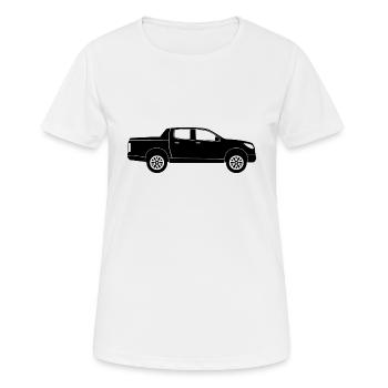Pick-up Truck - Frauen T-Shirt atmungsaktiv - Weiß - Vorne - AI Model Female 172 dark (172cm)