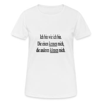 Lustige Sprueche - Frauen T-Shirt atmungsaktiv - Weiß - Vorne - AI Model Female 172 dark (172cm)