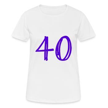40 JAHRE. 40-jähriges Jubiläum. GEBURTSTAG 40 JAHRE. 40 - Frauen T-Shirt atmungsaktiv - Weiß - Vorne - AI Model Female 172 dark (172cm)