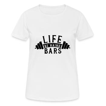 La vie derrière les barreaux - T-shirt respirant Femme - blanc - Devant - AI Model Female 172 dark (172cm)