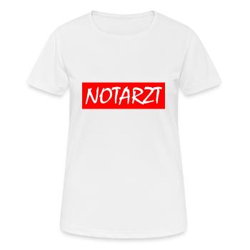 Notarzt - Frauen T-Shirt atmungsaktiv - Weiß - Vorne - AI Model Female 172 dark (172cm)