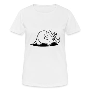 Dinosaurier - Frauen T-Shirt atmungsaktiv - Weiß - Vorne - AI Model Female 172 dark (172cm)