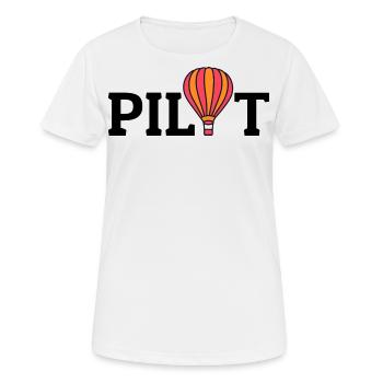 Montgolfière Montgolfière Pilote de montgolfière - T-shirt respirant Femme - blanc - Devant - AI Model Female 172 dark (172cm)
