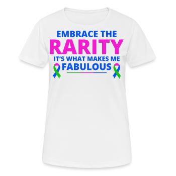 Bewusstsein für seltene Krankheiten Fabelhafte Seltenheit - Frauen T-Shirt atmungsaktiv - Weiß - Vorne - AI Model Female 172 dark (172cm)