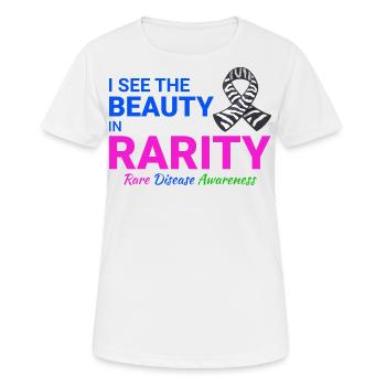 Schönheit in der Seltenheit Bewusstsein für seltene Krankheiten - Frauen T-Shirt atmungsaktiv - Weiß - Vorne - AI Model Female 172 dark (172cm)
