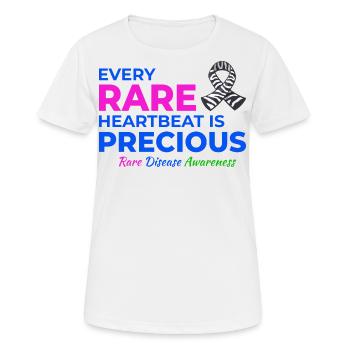 Sensibilisation aux maladies rares de Precious Heartbeats - T-shirt respirant Femme - blanc - Devant - AI Model Female 172 dark (172cm)