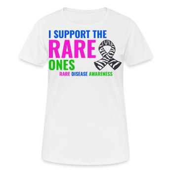 Soutien aux maladies rares : renforcer la sensibilisation - T-shirt respirant Femme - blanc - Devant - AI Model Female 172 dark (172cm)