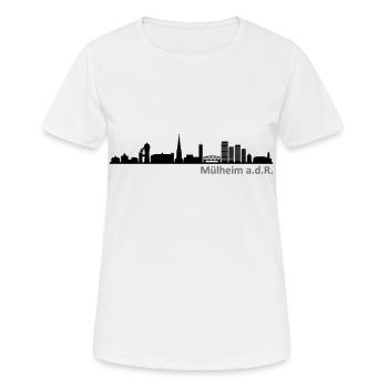 Skyline - Mülheim Ruhr - Frauen T-Shirt atmungsaktiv - Weiß - Vorne - AI Model Female 172 dark (172cm)