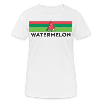 Wassermelone - Frauen T-Shirt atmungsaktiv - Weiß - Vorne - AI Model Female 172 dark (172cm)