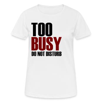 viel Arbeit - Frauen T-Shirt atmungsaktiv - Weiß - Vorne - AI Model Female 172 dark (172cm)