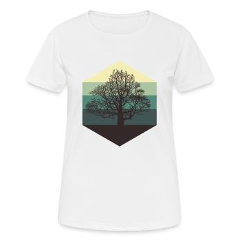 arbre - T-shirt respirant Femme - blanc - Devant - AI Model Female 172 dark (172cm)