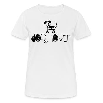 Dog lover - Women's Breathable T-Shirt - white - Front - AI Model Female 172 dark (172cm)