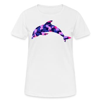 Dauphin - T-shirt respirant Femme - blanc - Devant - AI Model Female 172 dark (172cm)