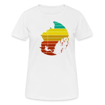 montée - T-shirt respirant Femme - blanc - Devant - AI Model Female 172 dark (172cm)
