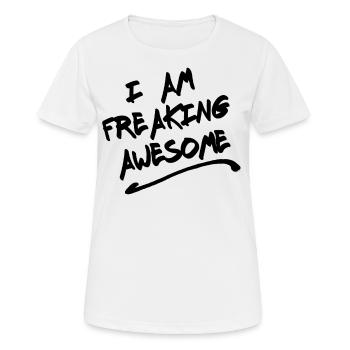 Je suis super - T-shirt respirant Femme - blanc - Devant - AI Model Female 172 dark (172cm)